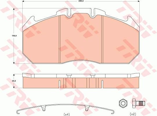 Brake Pad Set, disc brake GDB5086 - image 3