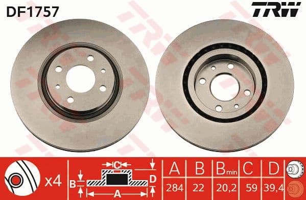 Brake Disc DF1757