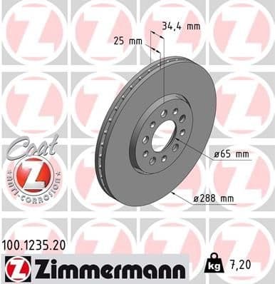Brake Disc COAT Z 100.1235.20