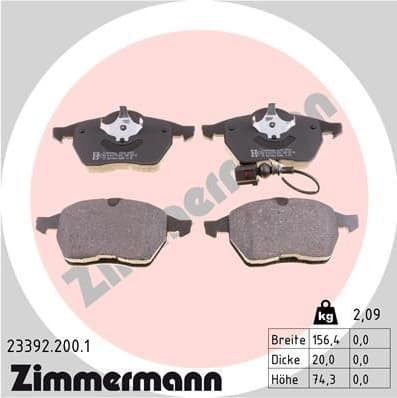 Brake Pad Set, disc brake 23392.200.1