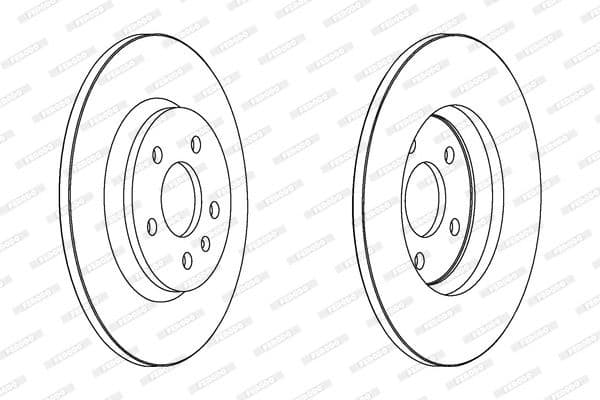 Brake discs kit rear, (2pcs), Top Quality DDF1666C - image 3