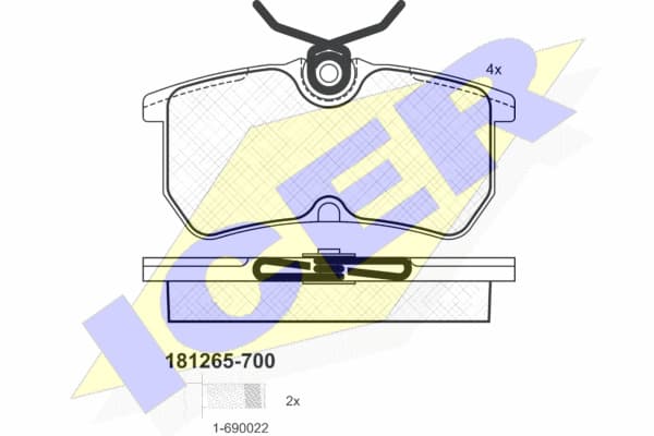 Brake pads rear 181265700 - image 2