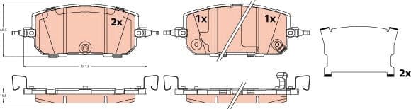 Brake Pad Set, disc brake GDB2537