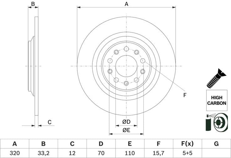 Brake Disc 0 986 479 G74 - image 2