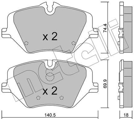 Brake Pad Set, disc brake 22-1354-0