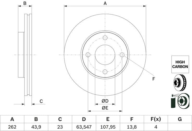 Brake Disc 0986479F70 - image 2