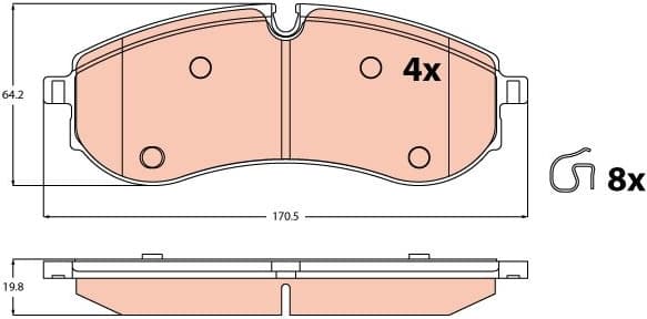 Brake Pad Set, disc brake GDB2382