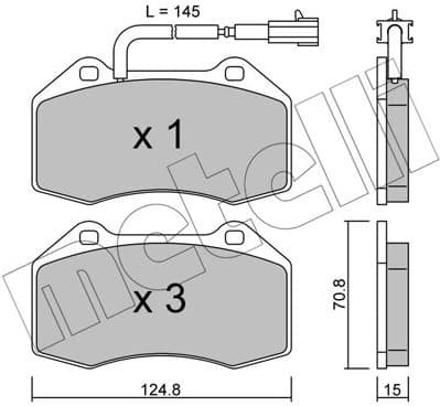 Brake Pad Set, disc brake 22-0651-1