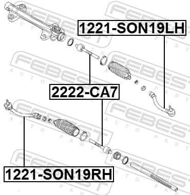 Tie Rod End 1221-SON19RH - image 2