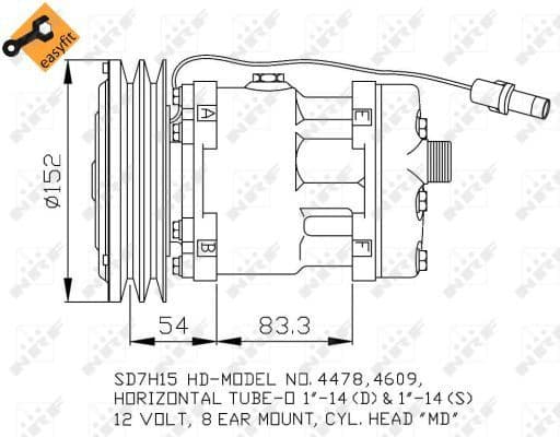 Compressor, air conditioning EASY FIT 32756 - image 6