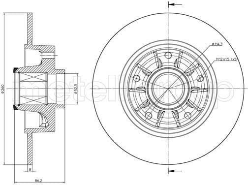 Brake disc with bearing 23-1241