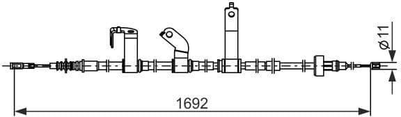 Cable Pull, parking brake 1 987 482 841 - image 2