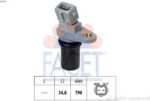 Sensor, engine speed Made in Italy - OE Equivalent 9.0641