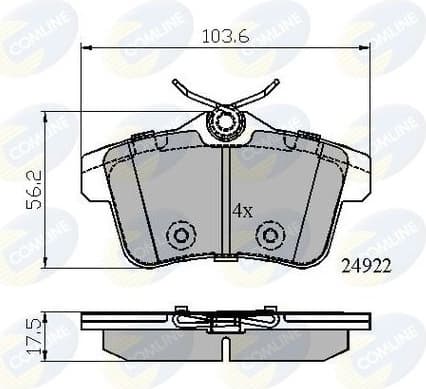 Brake pads rear CBP02045