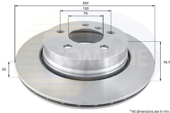 Brake disc, 1pcs REAR ADC1720V