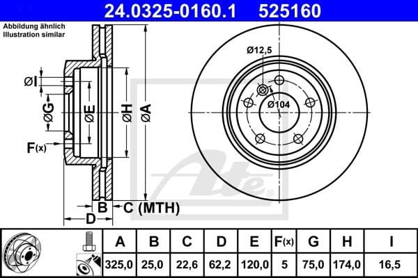 Brake Disc PowerDisc 24.0325-0160.1