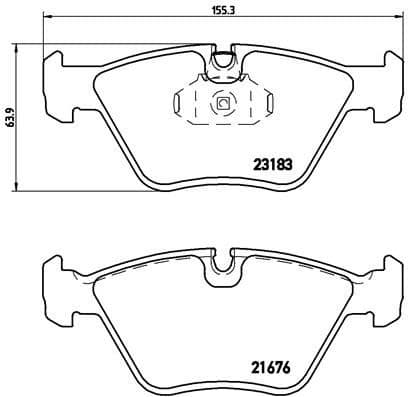 Brake pads front, Top Quality P06043