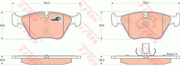 Brake pads front, Top Quality GDB1531