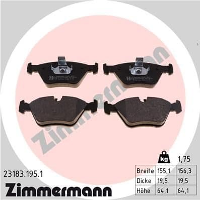 Brake Pad Set, disc brake 23183.195.1
