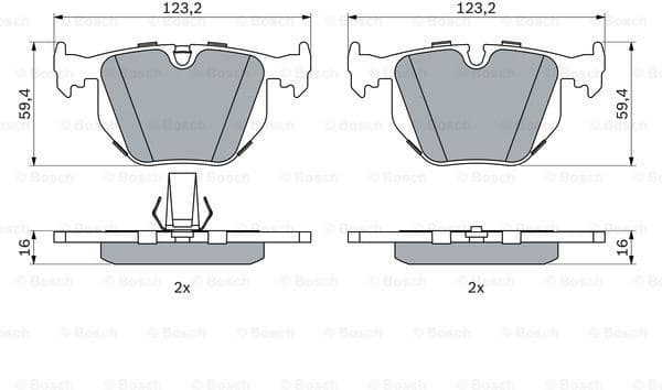Brake Pad Set, disc brake 0986494006 - image 7