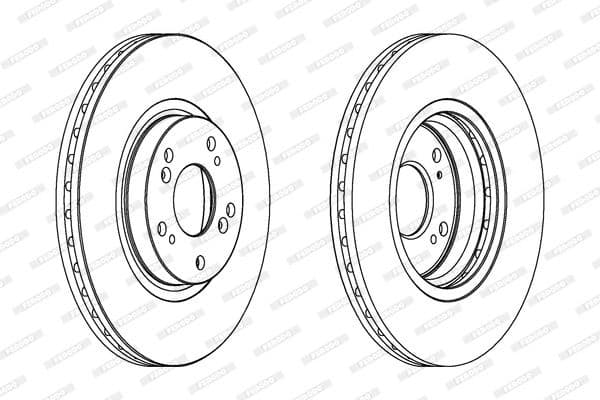 Brake discs kit front (2pcs), Top Quality DDF1424C - image 3