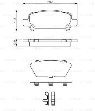 Brake Pad Set, disc brake 0986424650