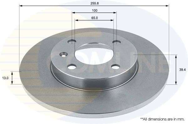 Brake disc, 1pcs FRONT ADC1403 - image 2