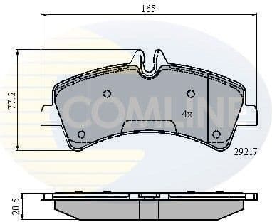 Brake pads rear CBP01575