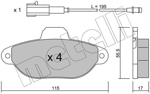 Brake Pad Set, disc brake 22-0159-2