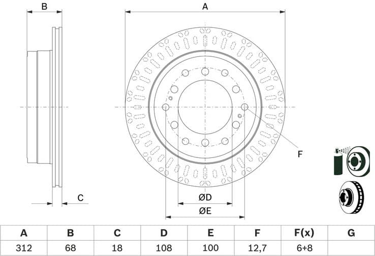 Brake Disc 0986479F07 - image 2