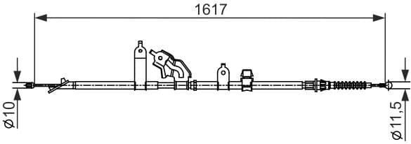 Cable Pull, parking brake 1 987 482 441 - image 2