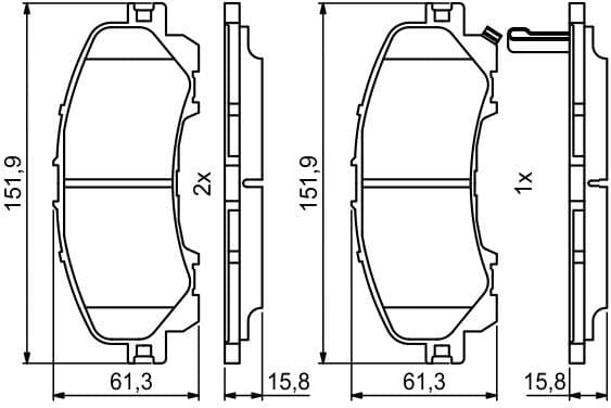 Brake Pad Set, disc brake 0986494821 - image 14