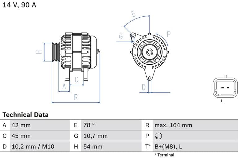 Alternator 0986082810 - image 3