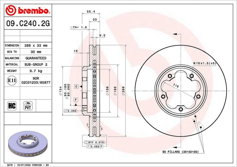 Brake Kit, disc brake BEYOND LINE - Greenance KT 10 062 - image 2