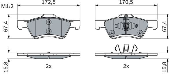 Brake Pad Set, disc brake 0986494960 - image 5