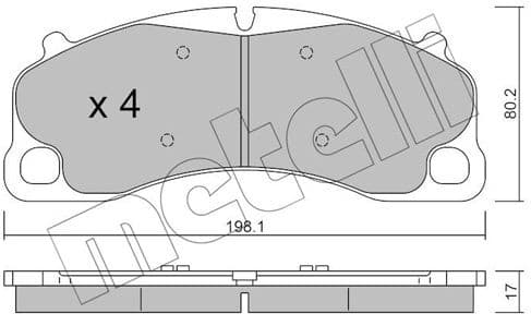 Brake Pad Set, disc brake 22-1256-0