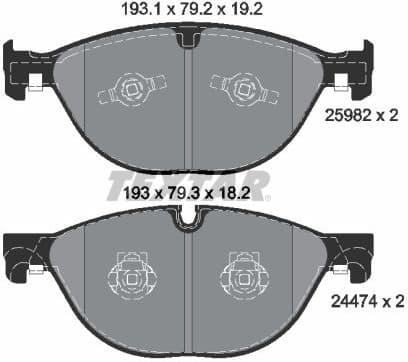 Brake Pad Set, disc brake Q+ 2598201