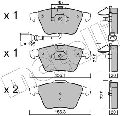 Brake Pad Set, disc brake 22-0549-4