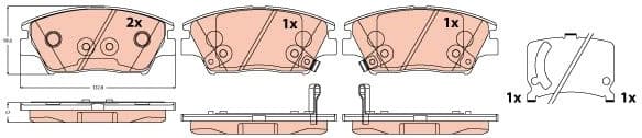 Brake Pad Set, disc brake GDB2371