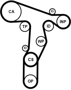 Timing belt kit with water pump CT1139WP8PRO - image 3