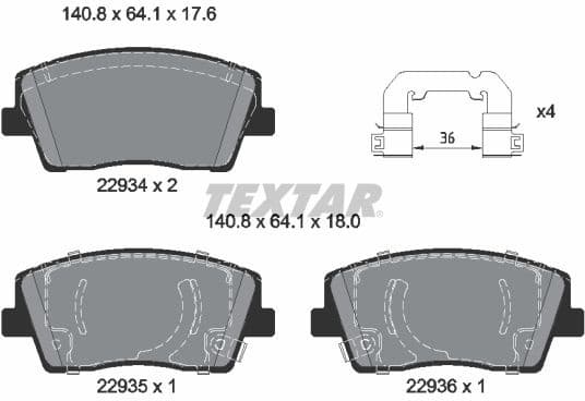 Brake Pad Set, disc brake Q+ 2293401