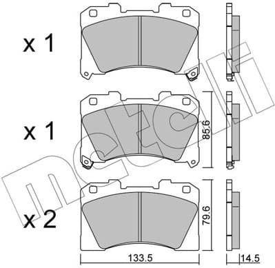Brake Pad Set, disc brake 22-1288-0