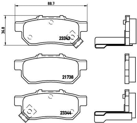 Brake Pad Set, disc brake PRIME LINE P28025