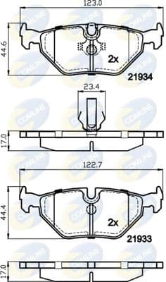 Brake pads rear CBP01024