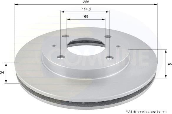 Brake disc, 1pcs FRONT ADC0333V - image 2