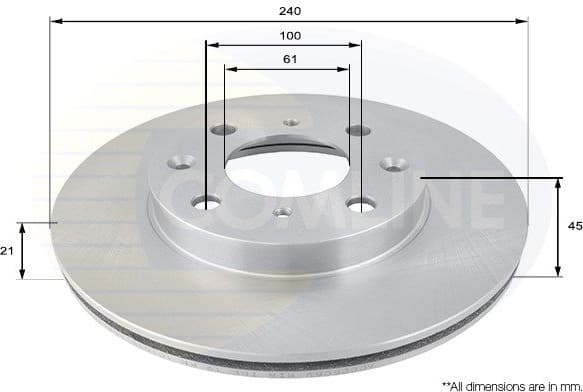 Brake disc, 1pcs FRONT ADC0505V - image 2
