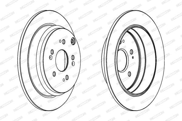 Brake discs kit rear, (2pcs), Top Quality DDF1608C - image 2