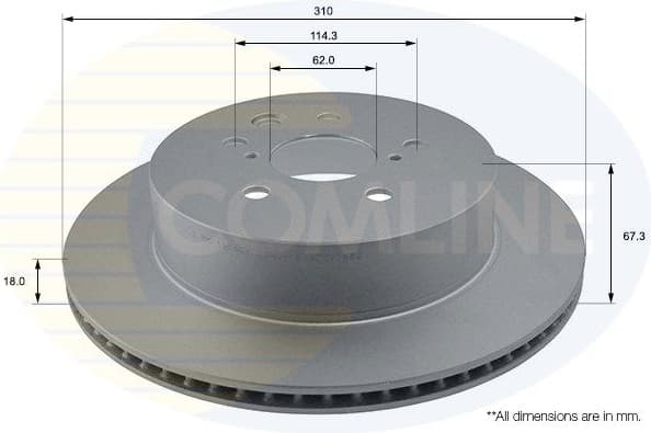 Brake disc, 1pcs REAR ADC01123V