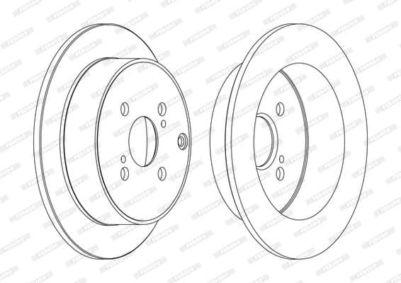 Brake discs kit rear, (2pcs), Top Quality DDF1409C - image 2