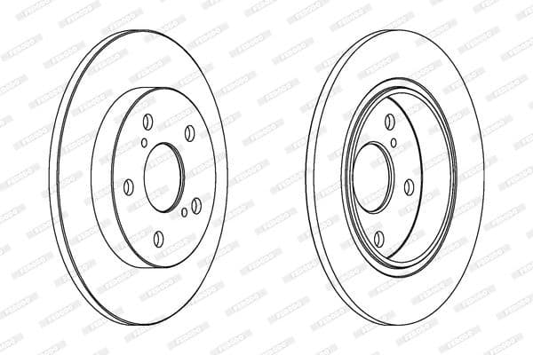 Brake discs kit rear, (2pcs), Top Quality DDF1645C - image 2